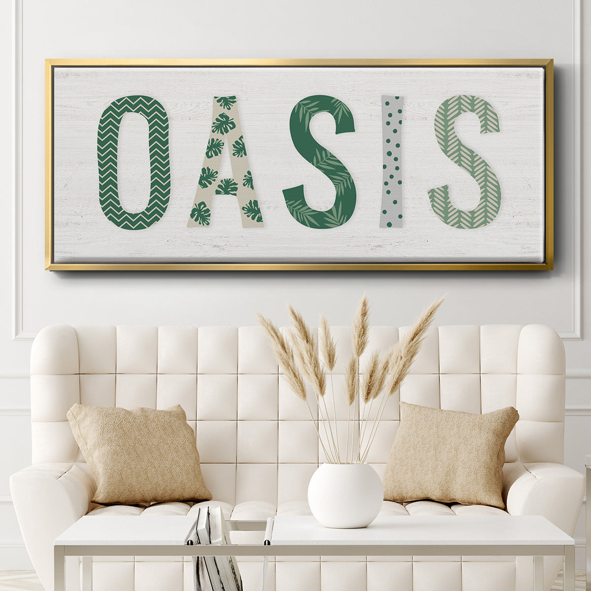 Oasis Cabana - Floater Framed Canvas Print