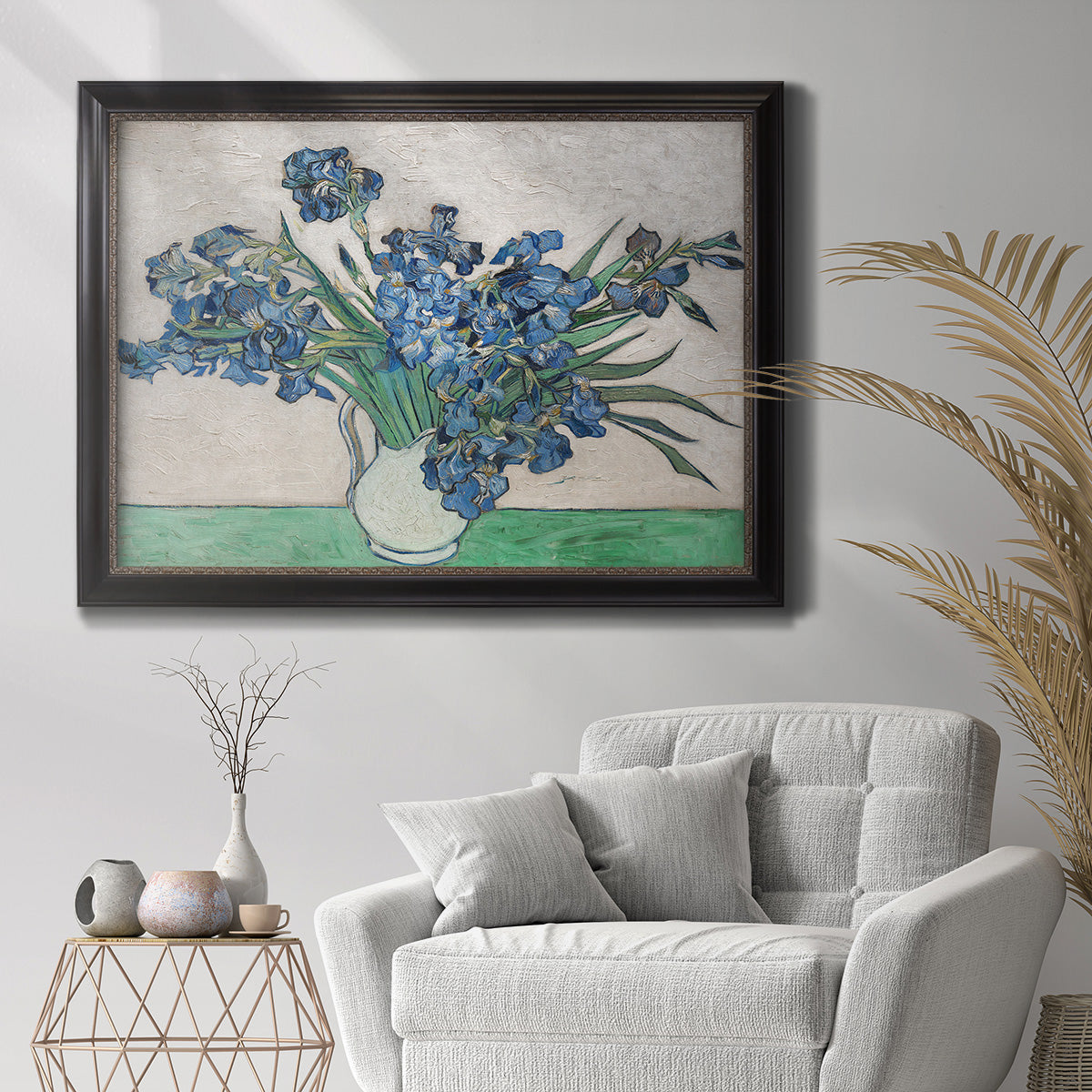 Irises II - Ornate Framed Canvas Print
