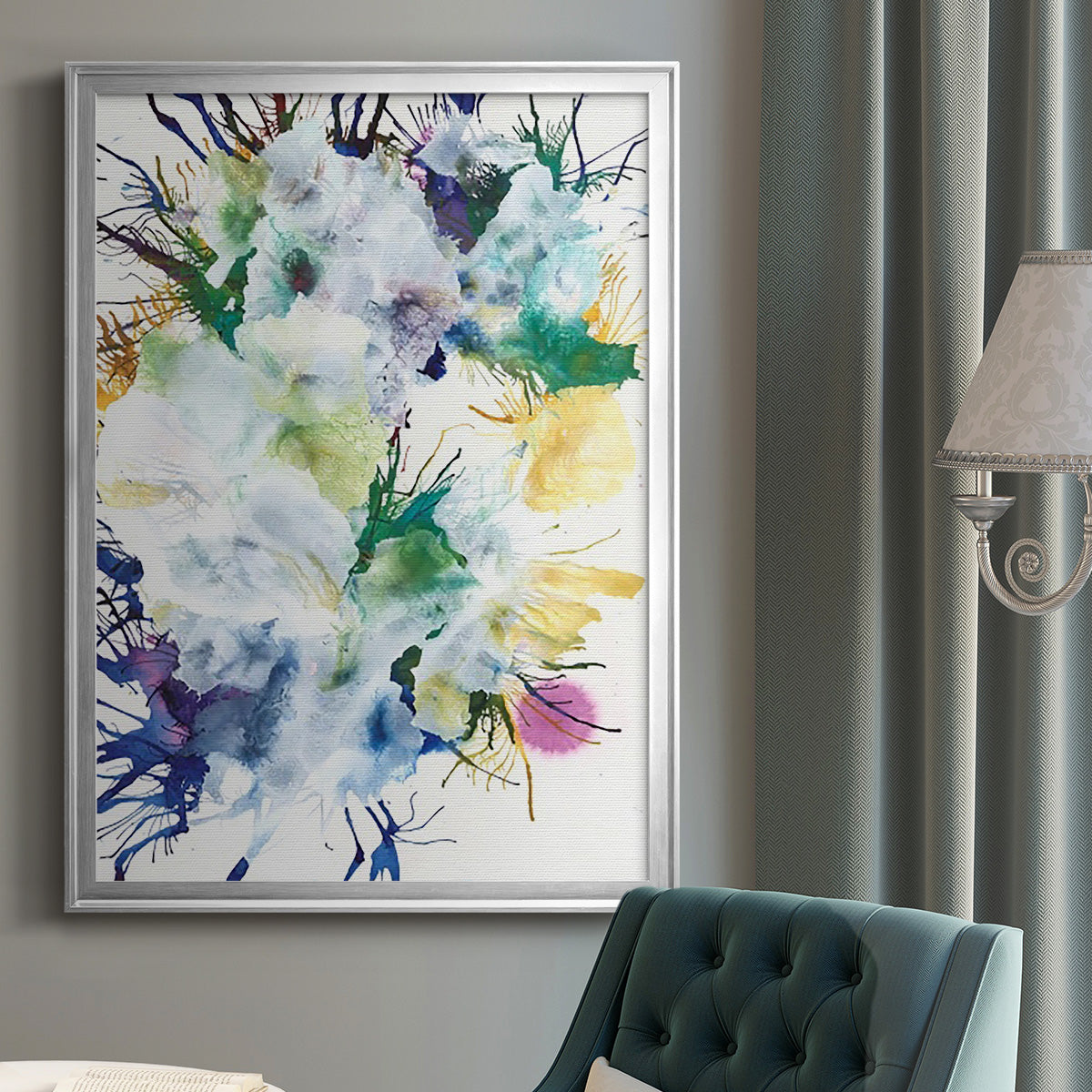 Like An Iris II - Modern Framed Canvas Print