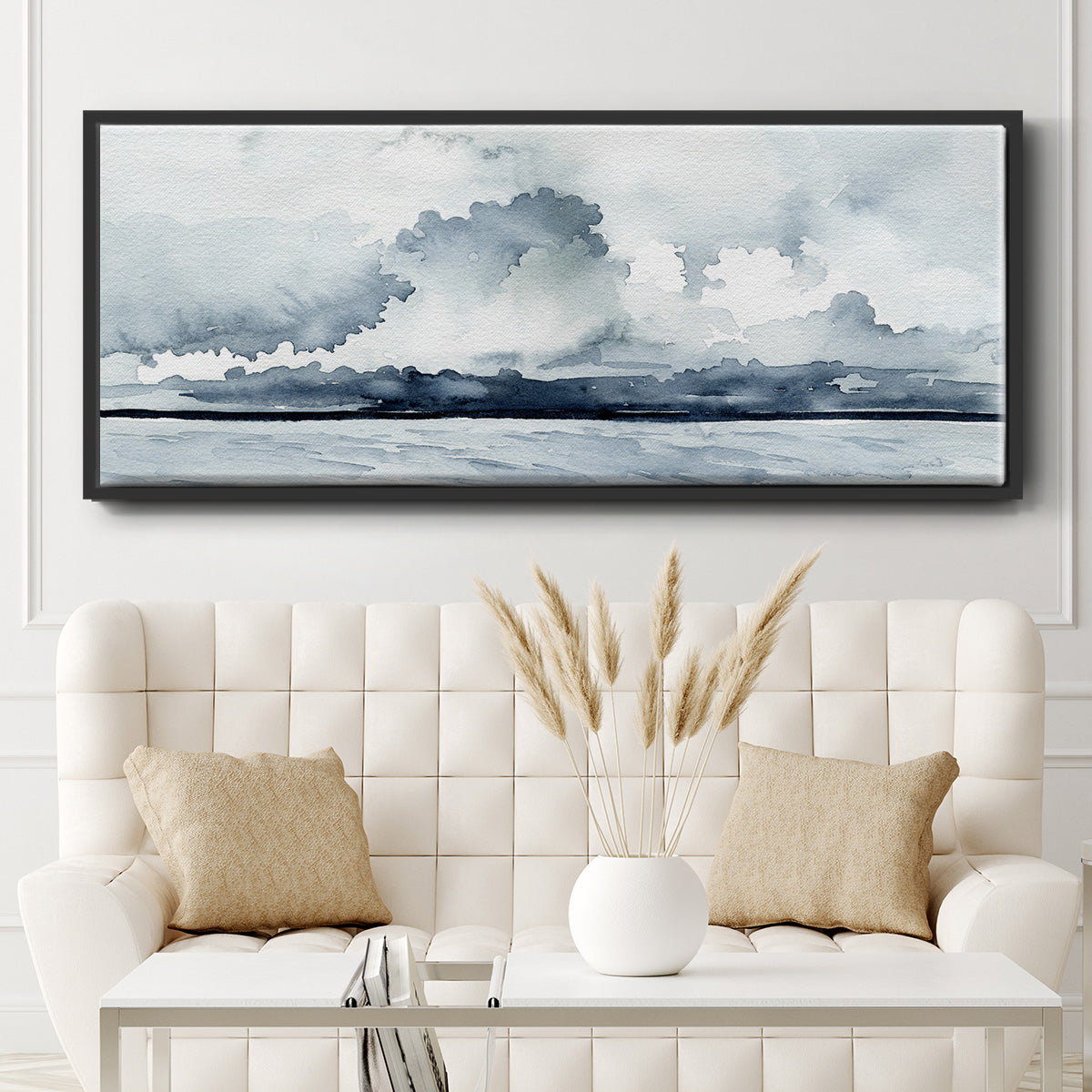 Passing Rain Storm I - Floater Framed Canvas Print