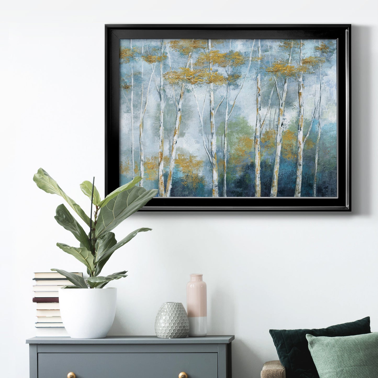 Indigo Forest Premium Classic Framed Canvas - Ready to Hang