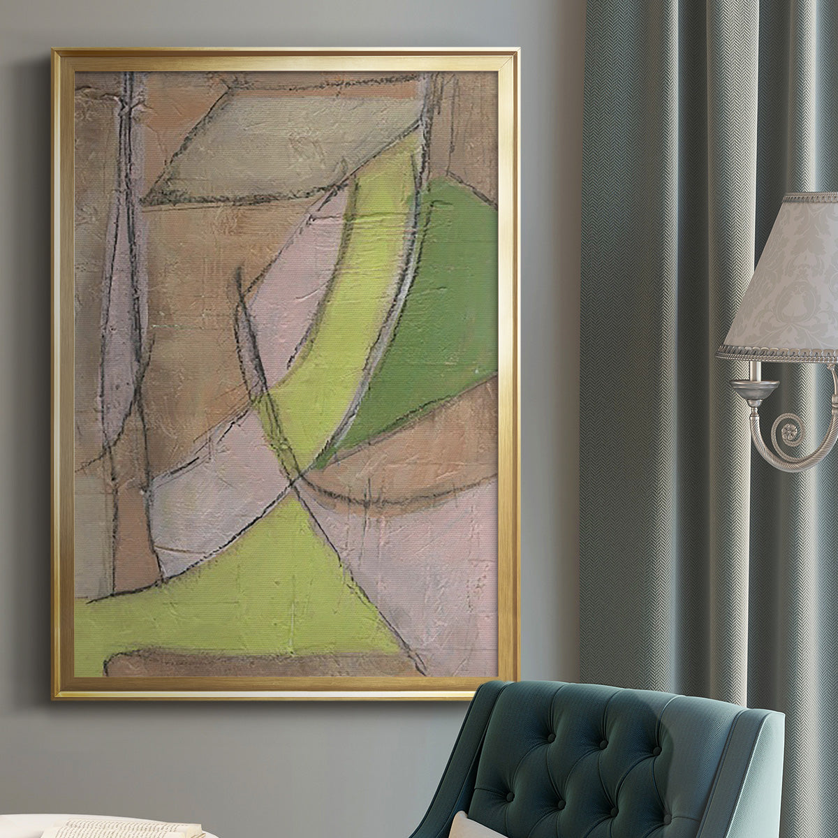 Many Layers II - Modern Framed Canvas Print