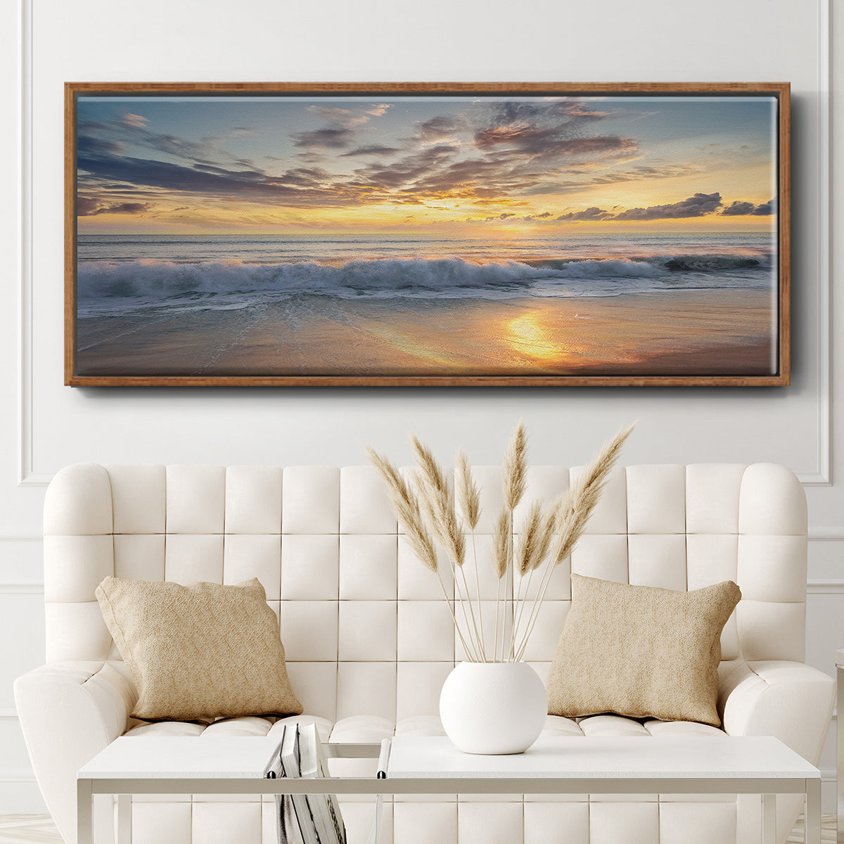 Azio Island - Floater Framed Canvas Print