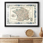 Bordered Map of France - Modern Framed Art Print