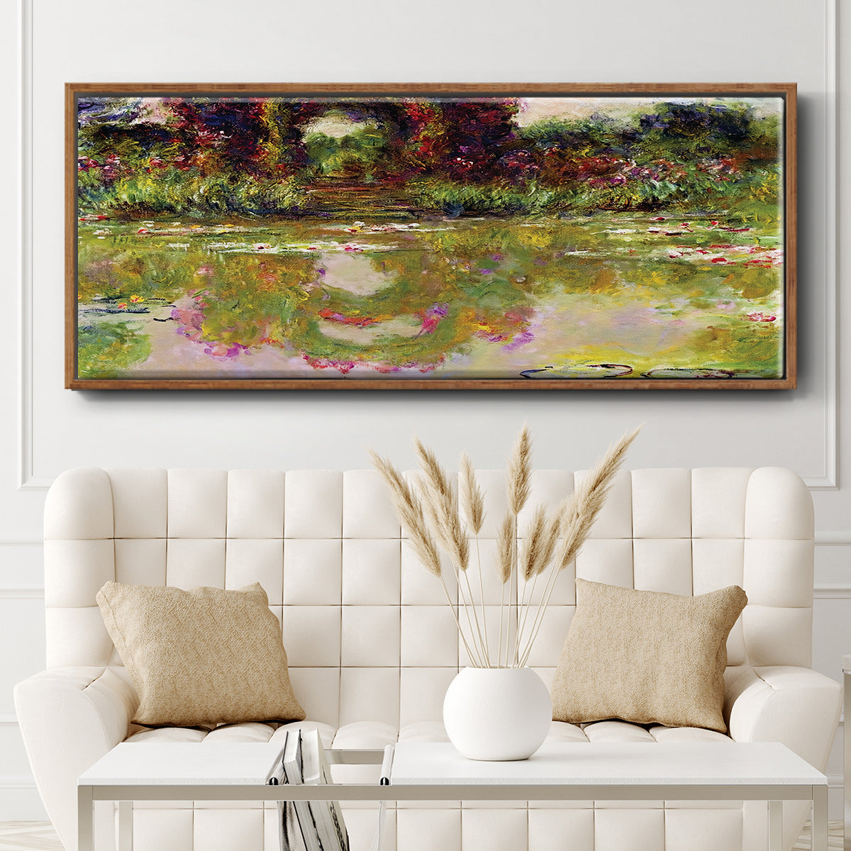 Rose Arches at Giverny, 1913 - Floater Framed Canvas Print