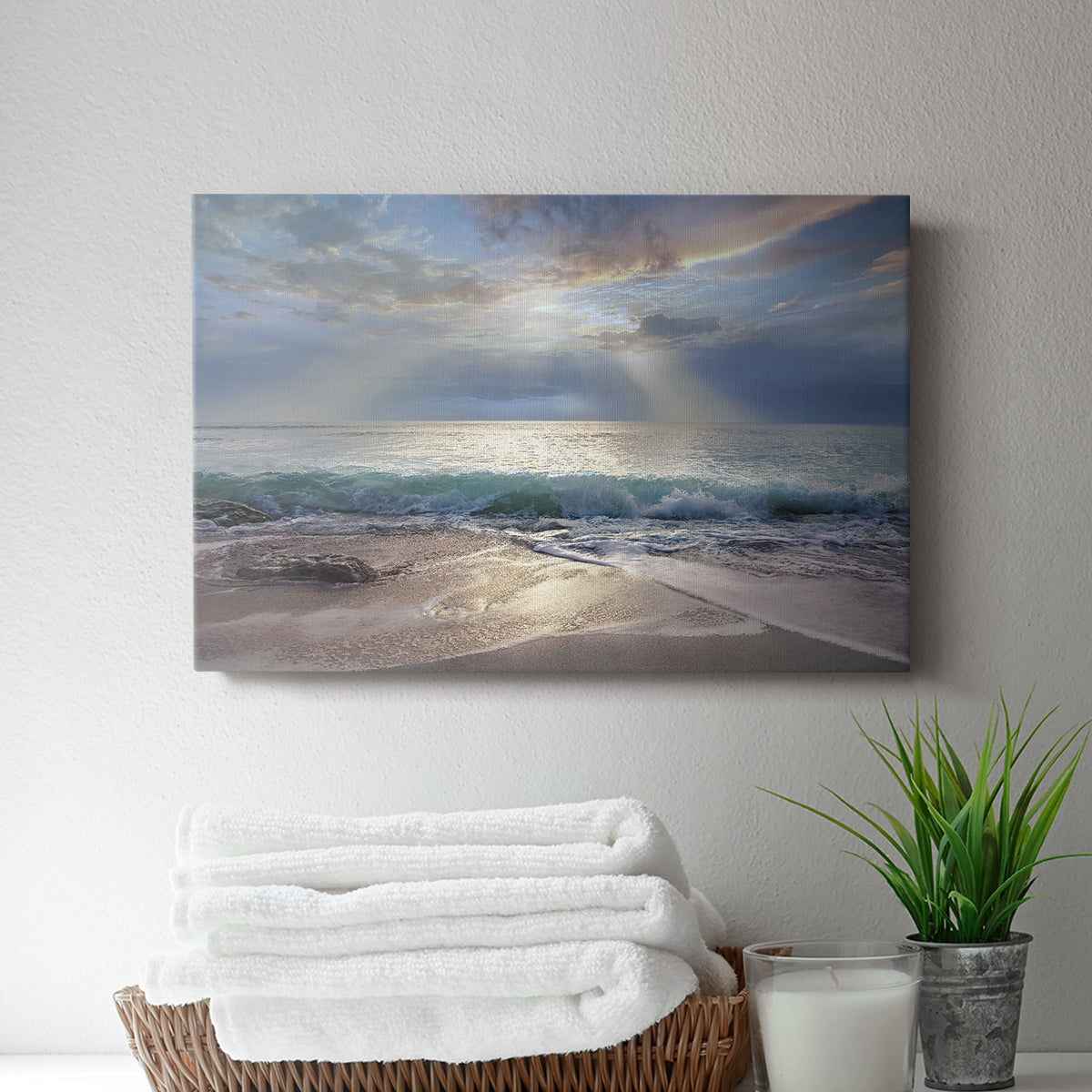 Aqua Blue Morning - Canvas Art Print