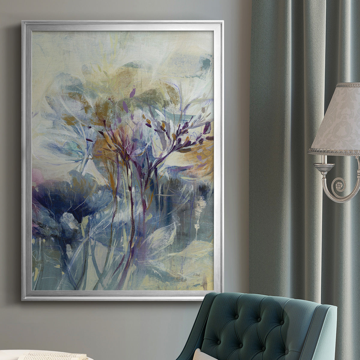 Meadow Saffron II - Modern Framed Canvas Print