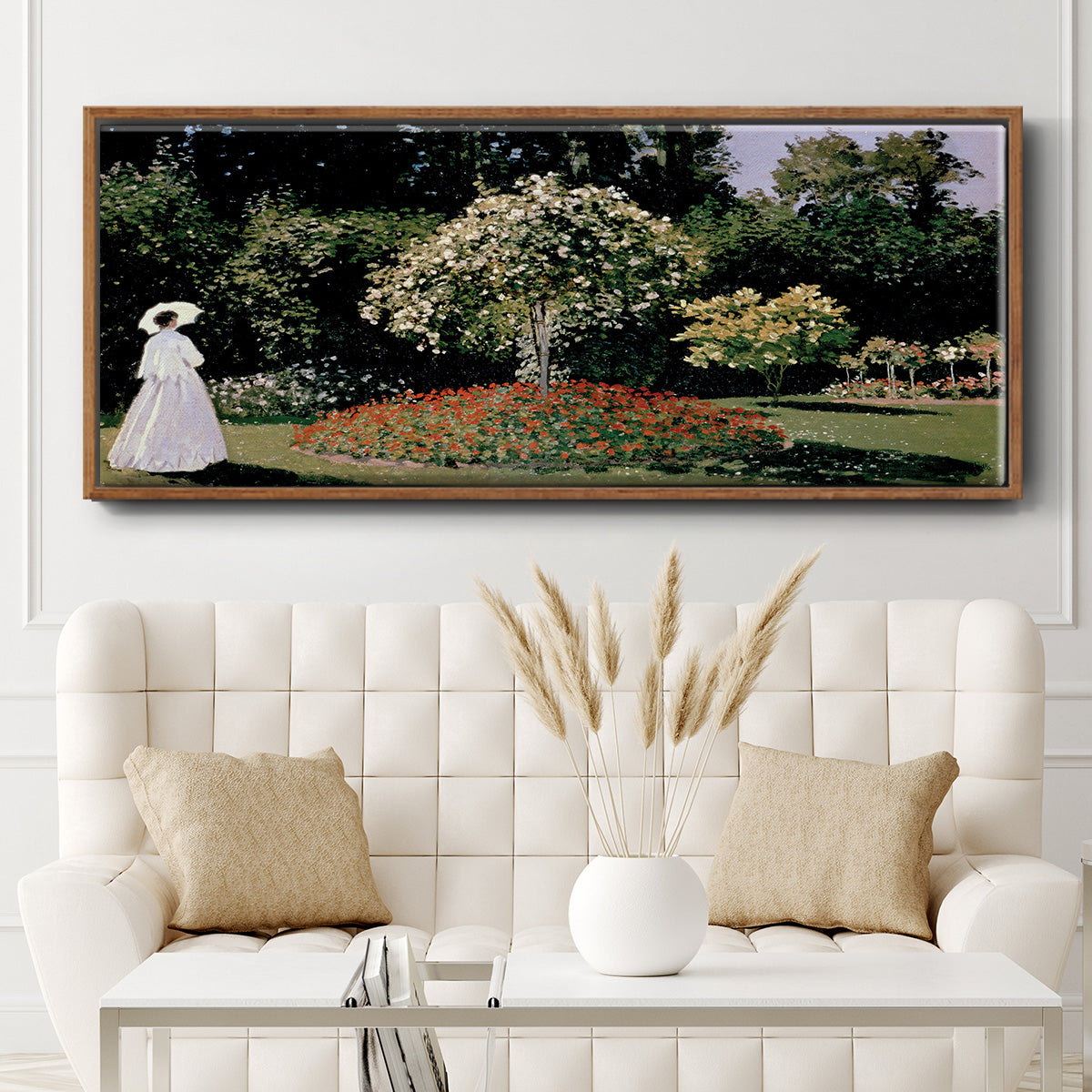 Jeanne Marguerite Lecadre in the Garden - Floater Framed Canvas Print