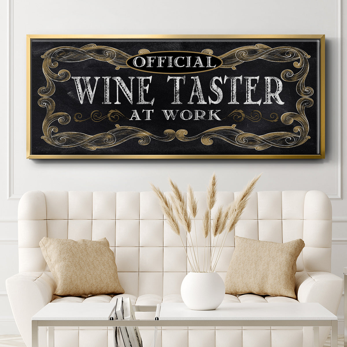 Wine Taster - Floater Framed Canvas Print