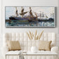 Ships in Harbor, 1873 - Floater Framed Canvas Print