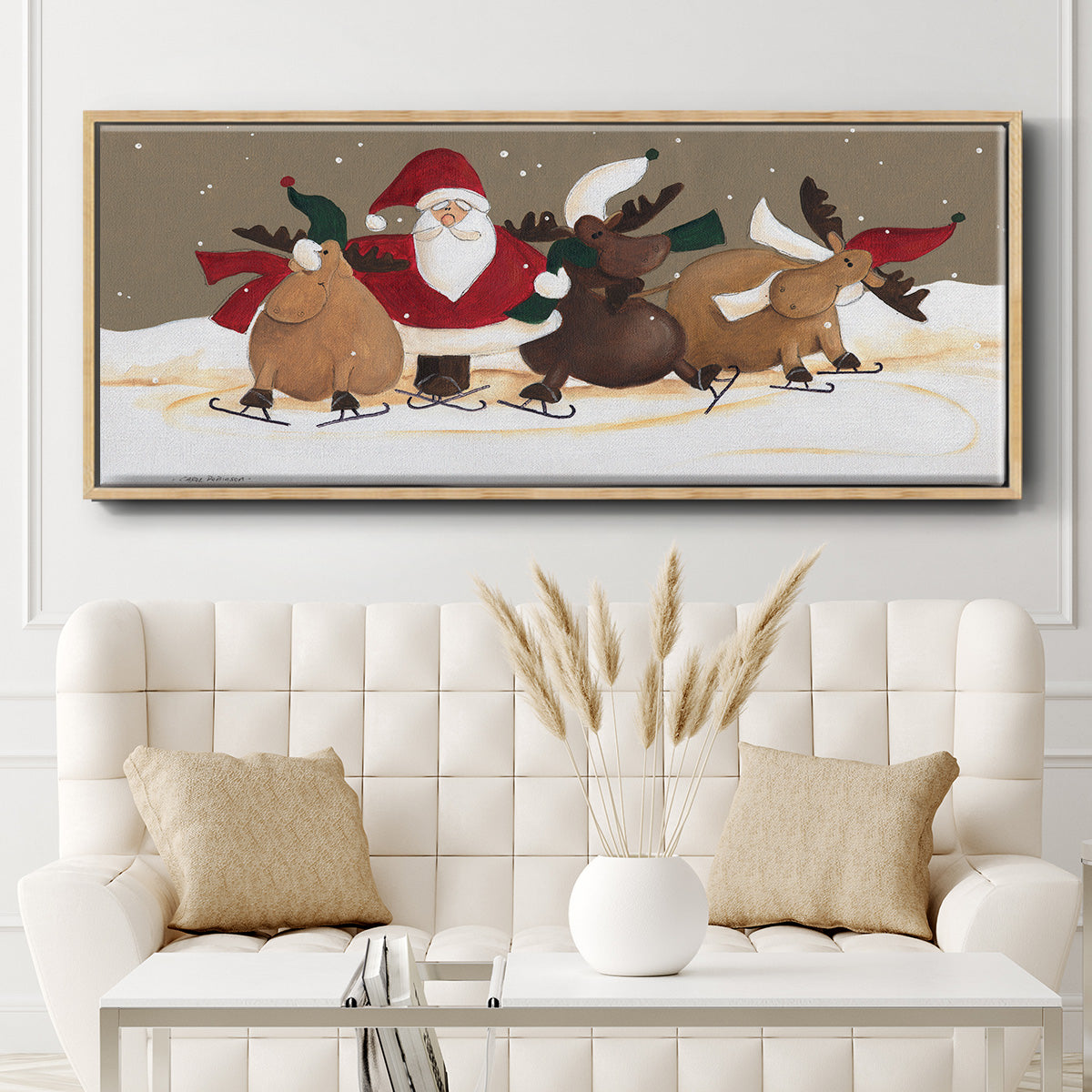 Skater Chorus Line - Floater Framed Canvas Print