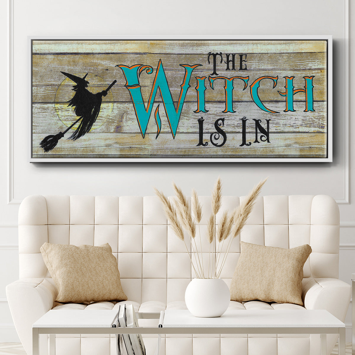 The Witch is in - Floater Framed Canvas Print