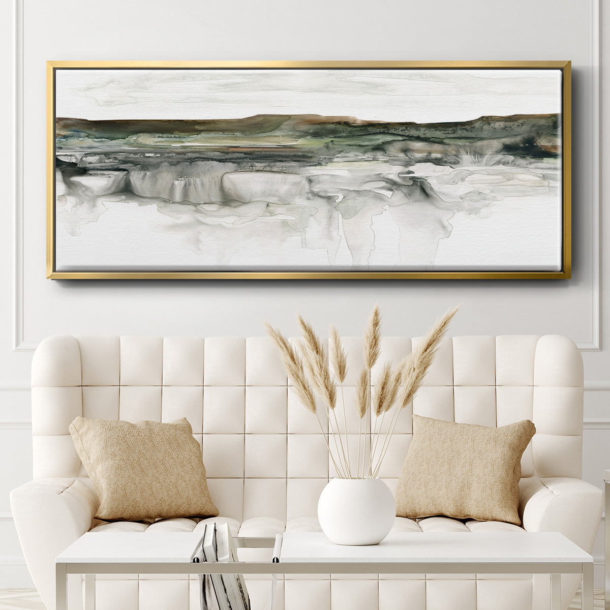 River Flow - Floater Framed Canvas Print