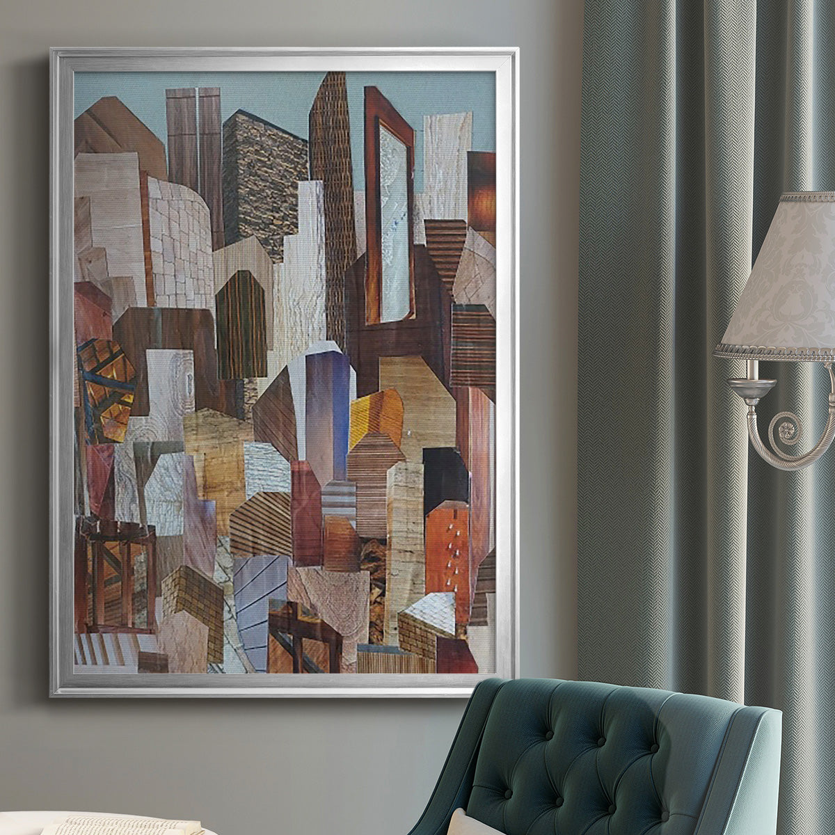 Metropolis - Modern Framed Canvas Print