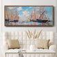 The Sea, Port in Amsterdam, 1874 - Floater Framed Canvas Print