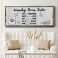 Laundry Room Rules - Floater Framed Canvas Print