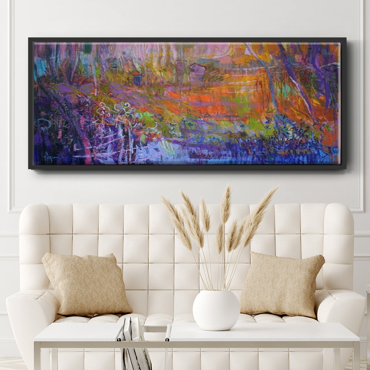 Nocturn in the Secret - Floater Framed Canvas Print