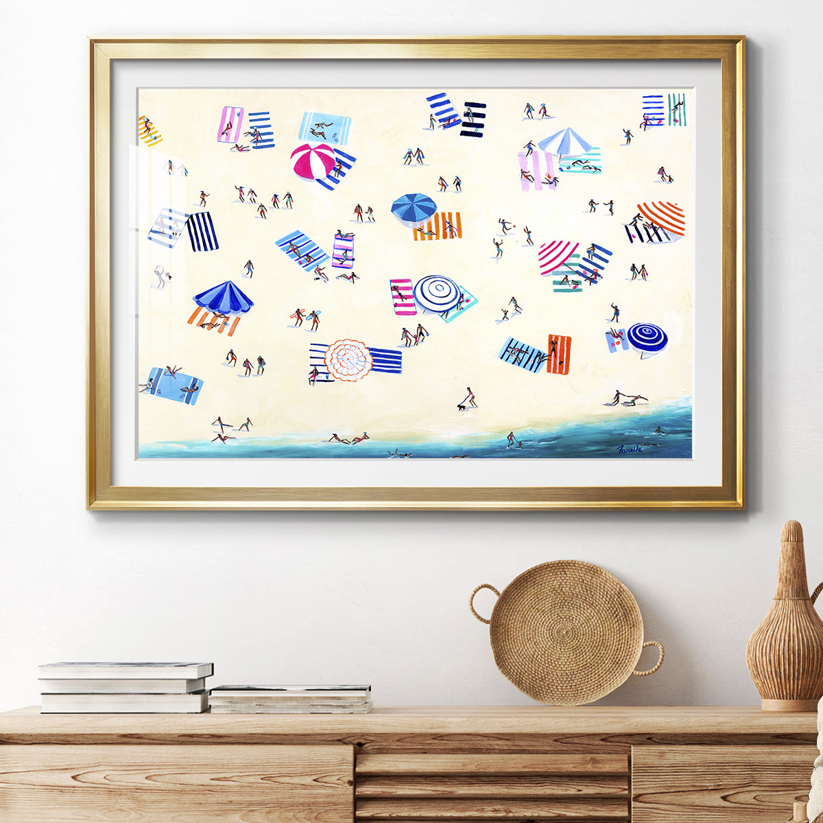 Colorful Beach Premium Framed Print - Ready to Hang