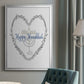 Hanukkah Heart - Modern Framed Canvas Print