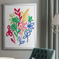 Bold Brushstroke Blooms II - Modern Framed Canvas Print