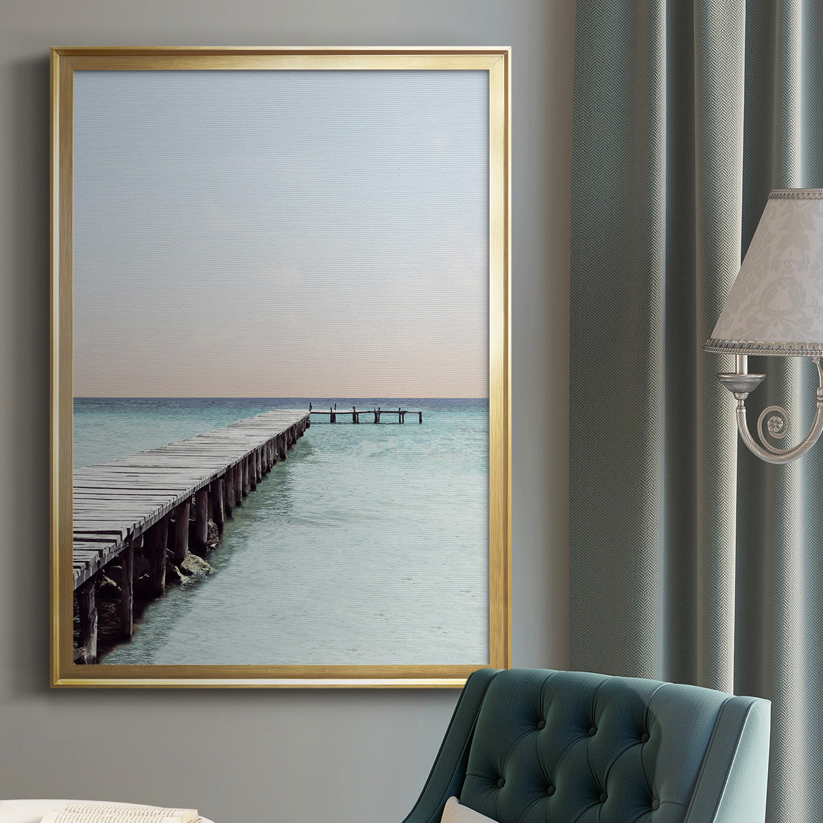 La Playa - Modern Framed Canvas Print