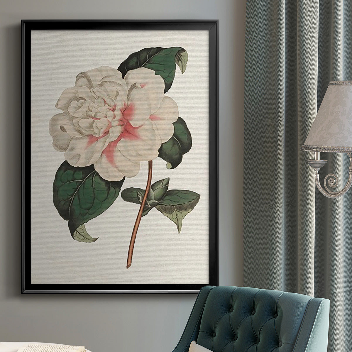 Pink Floral Mix VIII - Modern Framed Canvas Print