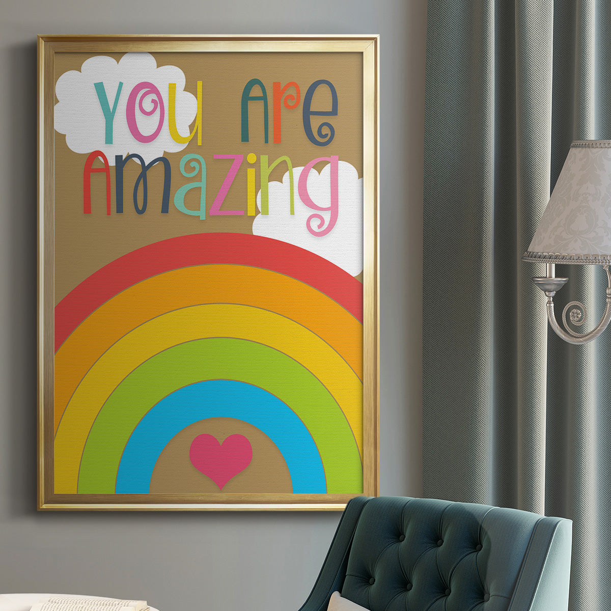 You Are Amazing - Modern Framed Canvas Print