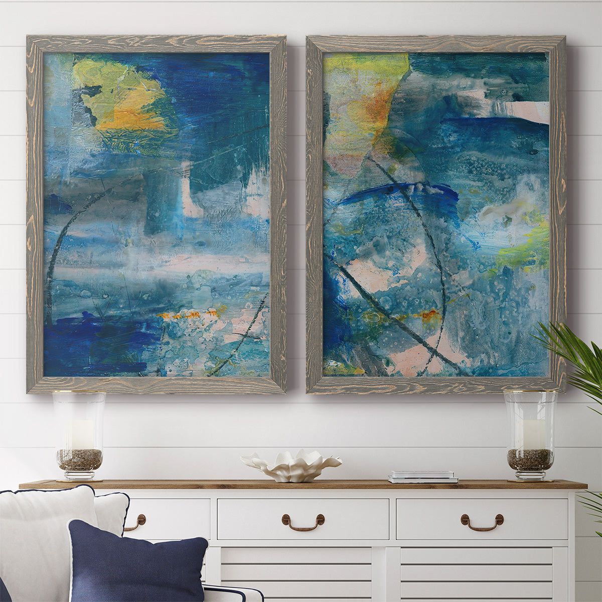 Spring Winds I - Premium Framed Canvas 2 Piece Set - Ready to Hang