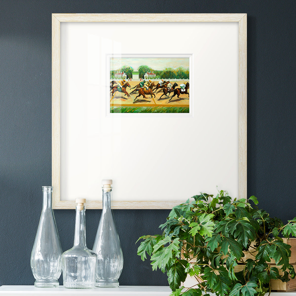 Dat at the Race III Premium Framed Print Double Matboard