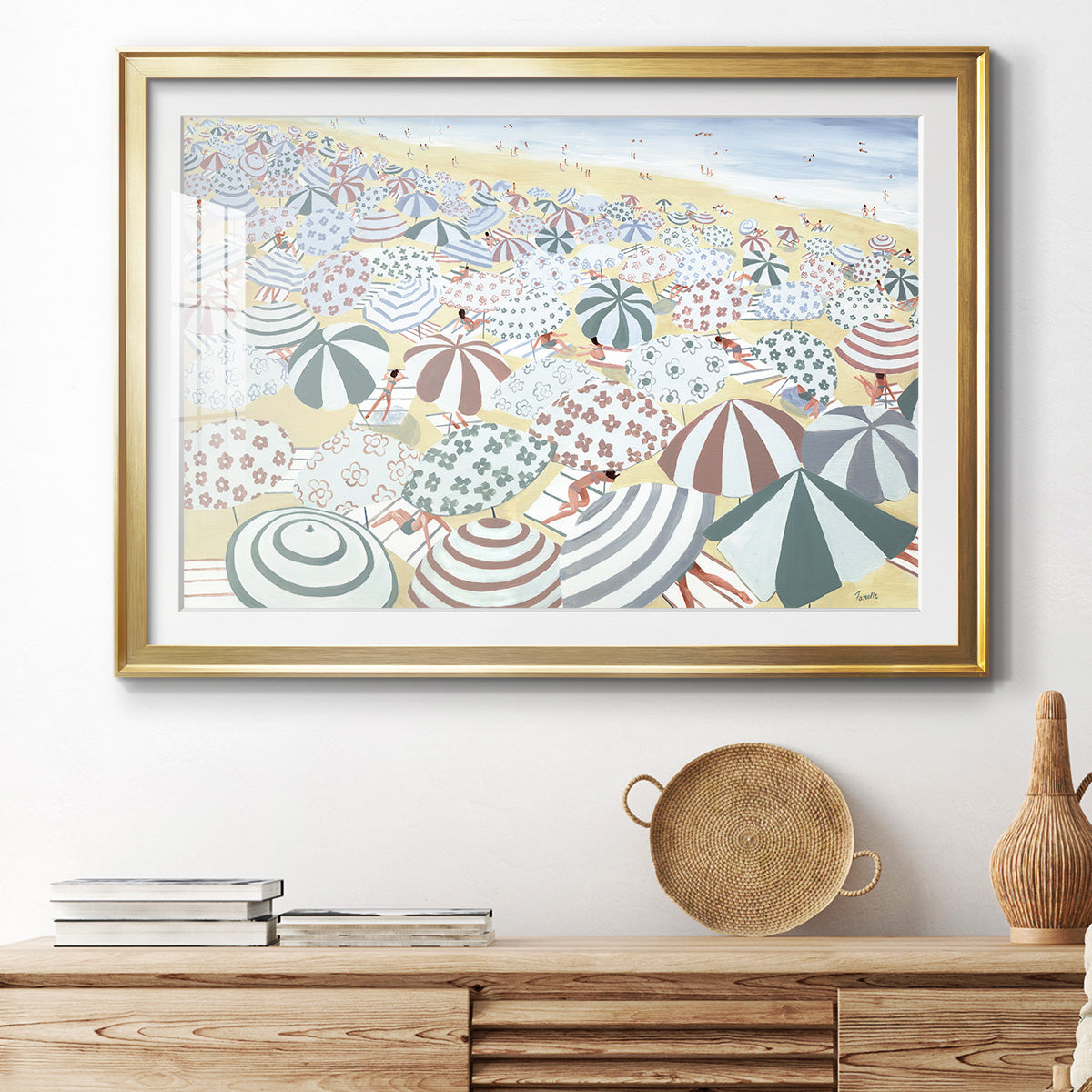 Subtle Beach - Modern Framed Art Print