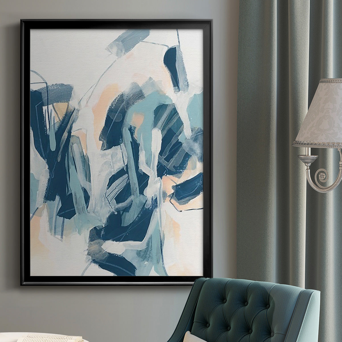 Interlocking Melody I - Modern Framed Canvas Print