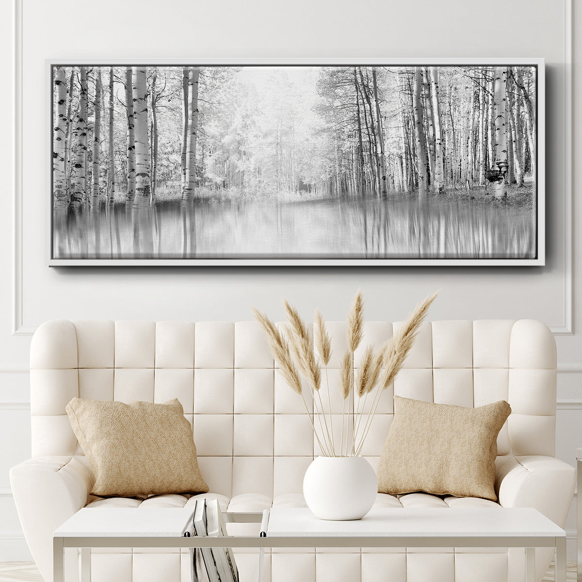 Aspen Reflection - Floater Framed Canvas Print