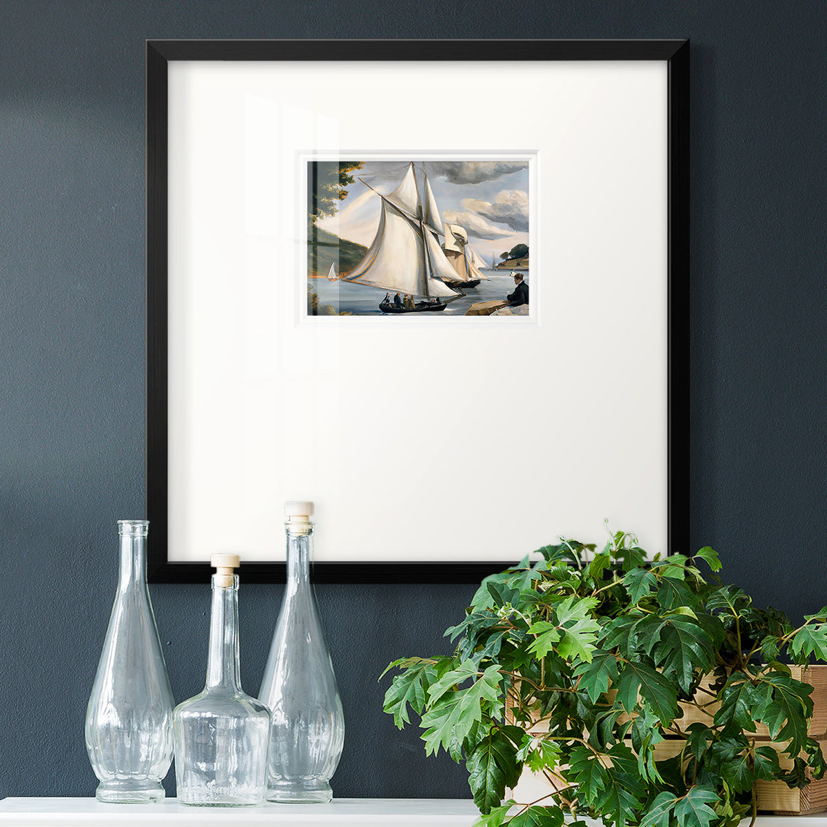 SaRiver Sail Premium Framed Print Double Matboard