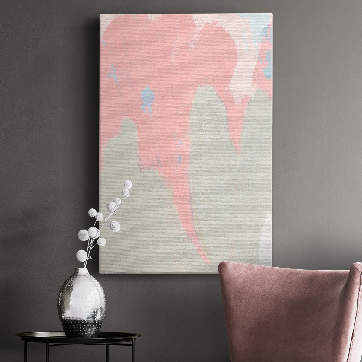 Blushing Abstract IV Premium Gallery Wrapped Canvas - Ready to Hang