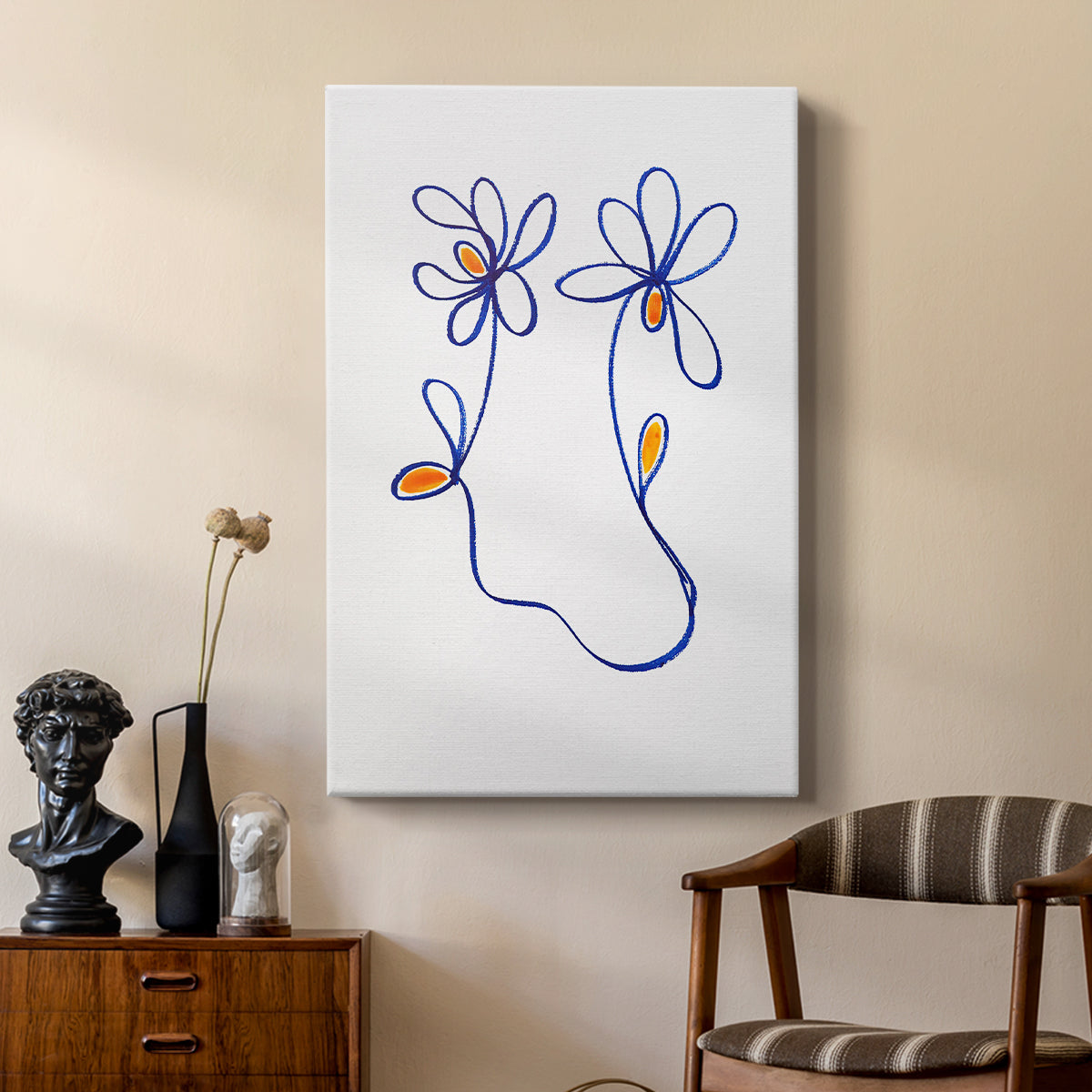 Wobbly Blooms IV - Canvas Art Print