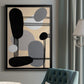 Interconnected Shapes I - Modern Framed Canvas Print