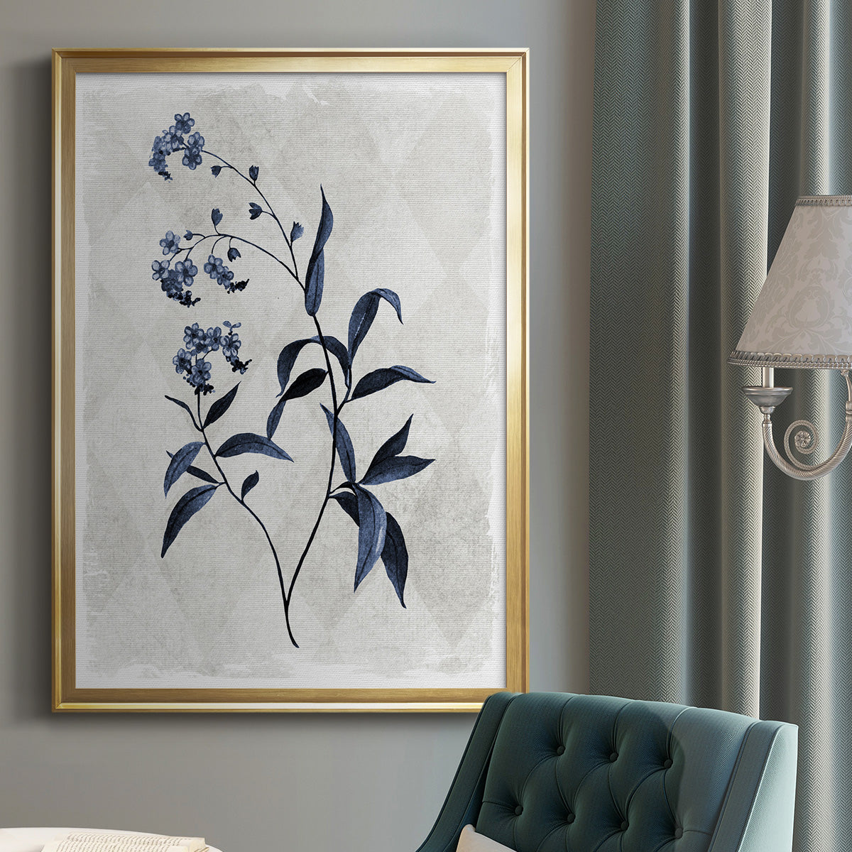 Harlequin Botanical I - Modern Framed Canvas Print