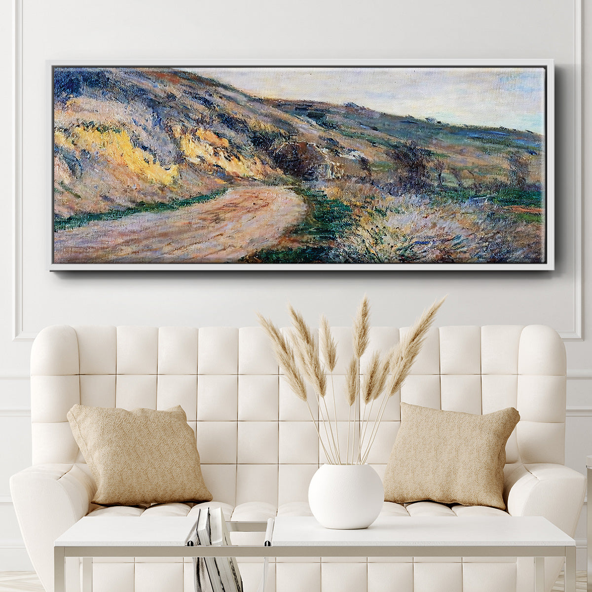 The Road to Giverny, 1885 - Floater Framed Canvas Print