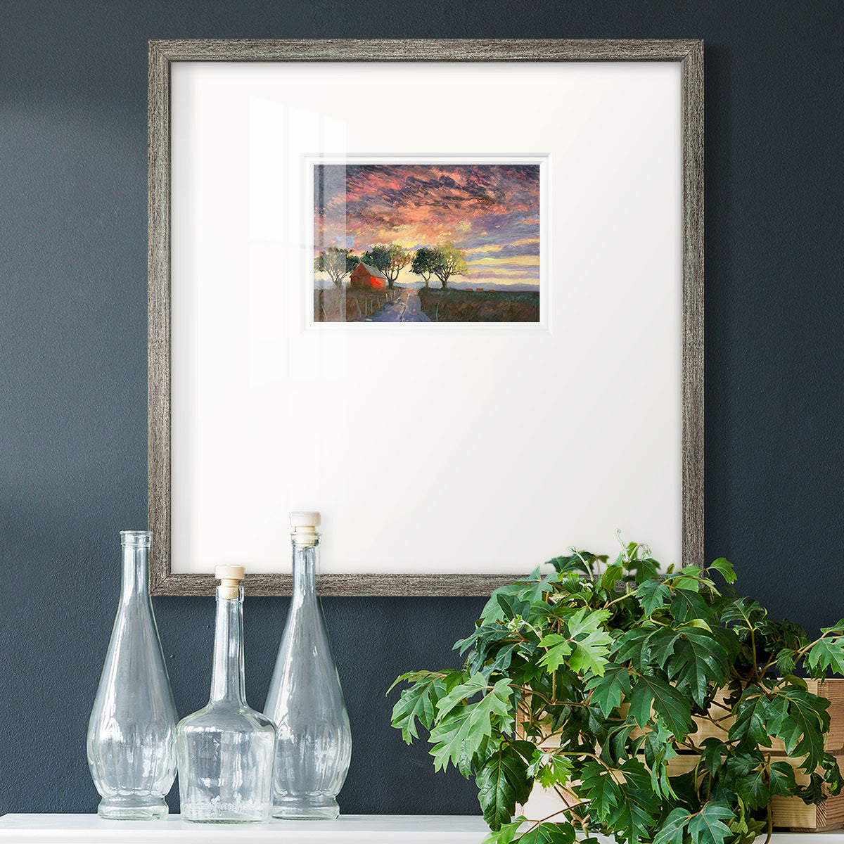 Fire in the Sky - Double Matboard Framed Print