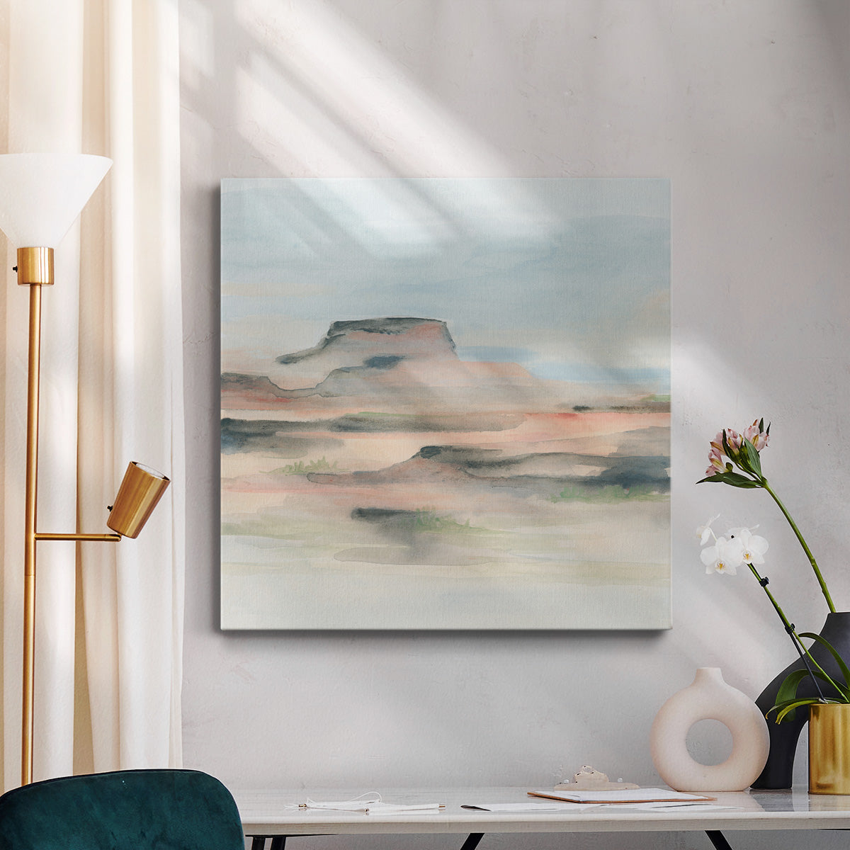 Dusty River Valley II - Canvas Art Print