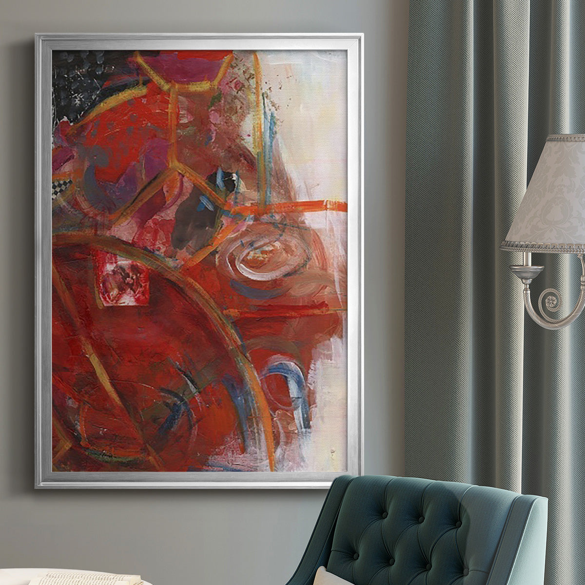 City Life I - Modern Framed Canvas Print