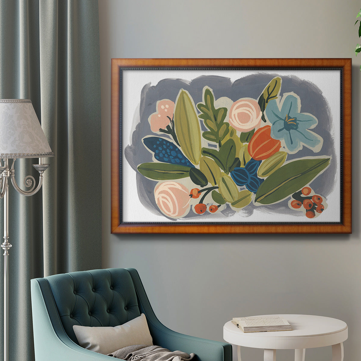 Bright Botany II Premium Framed Canvas- Ready to Hang