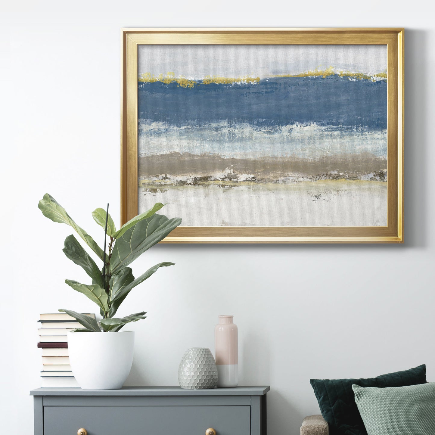 Blue Skies - Modern Framed Canvas Print