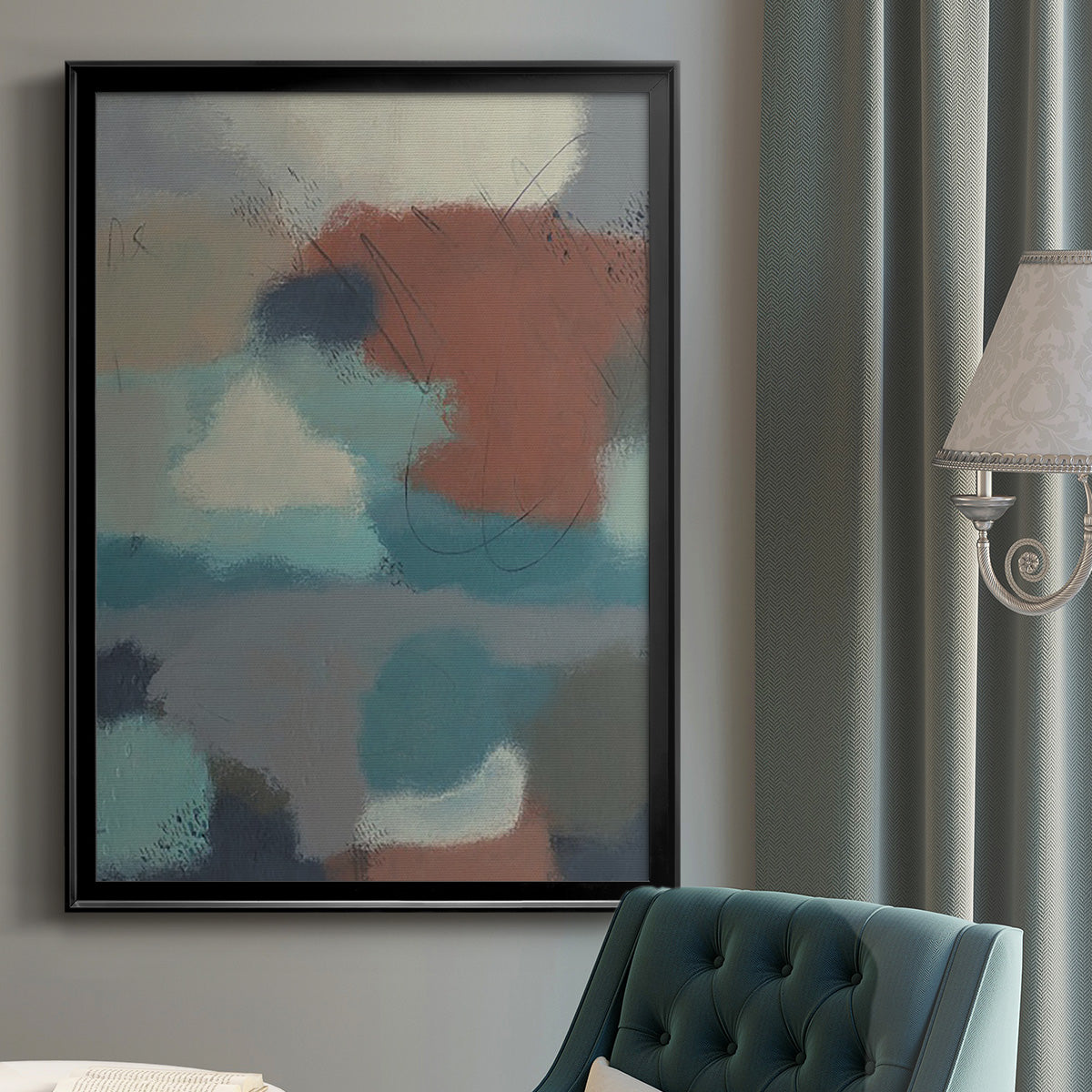 Floating By I - Modern Framed Canvas Print