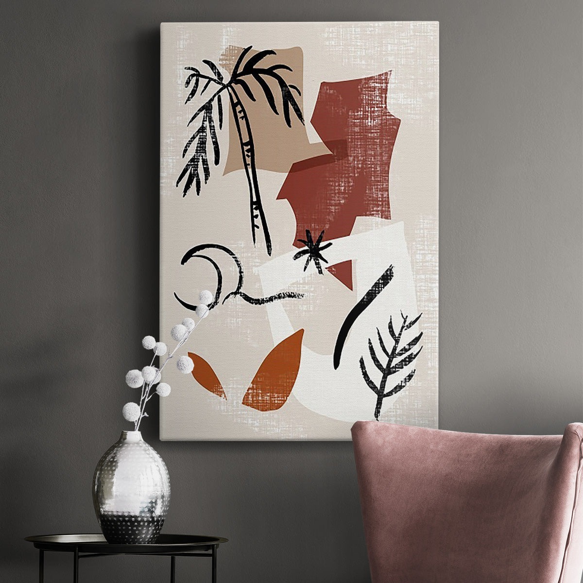 Soft Palms I Premium Gallery Wrapped Canvas - Ready to Hang