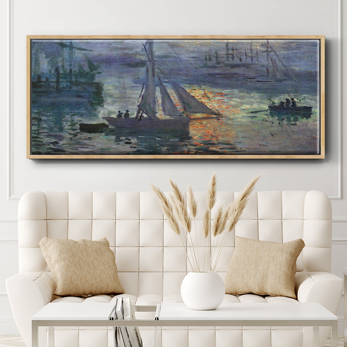 Sunrise at Sea - Floater Framed Canvas Print