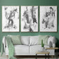 Graphite Abstract I - Floater Framed Canvas Set