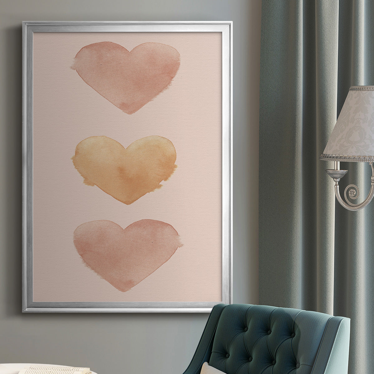Modern Romance Collection B - Modern Framed Canvas Print