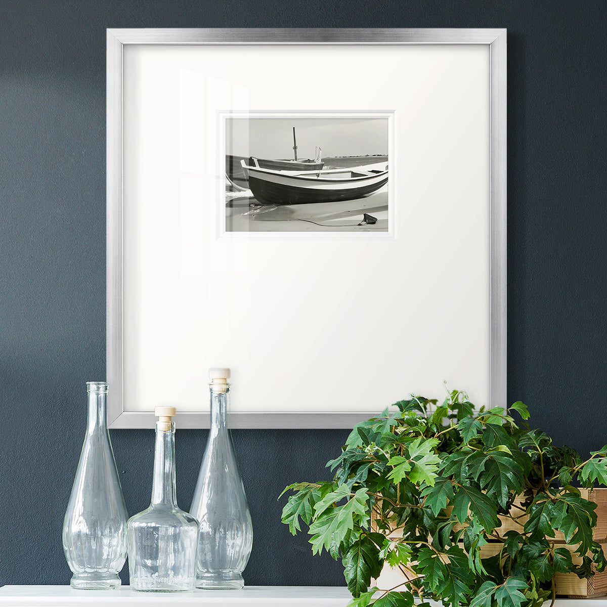 Vintage Rowboat I Premium Framed Print Double Matboard