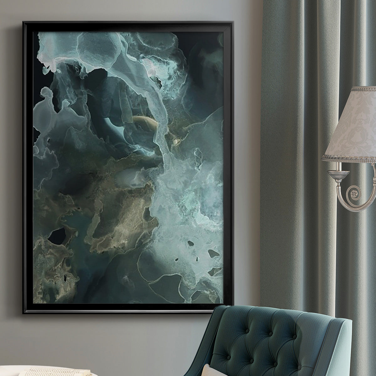 Gilded Spector II - Modern Framed Canvas Print